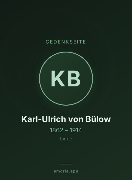 Gedenkportrait von Karl-Ulrich von Bülow