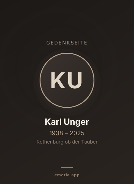 Gedenkportrait von Karl Unger