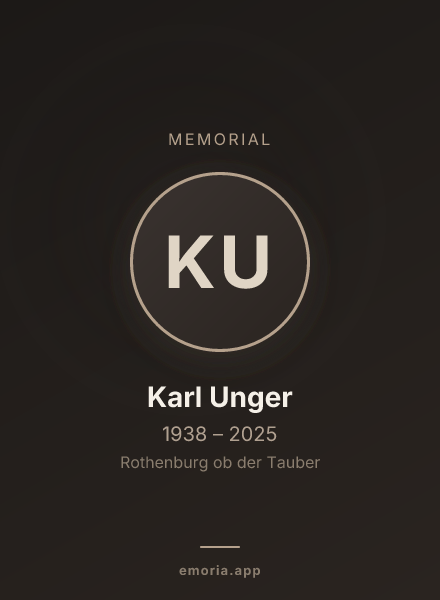 Memorial portrait of Karl Unger