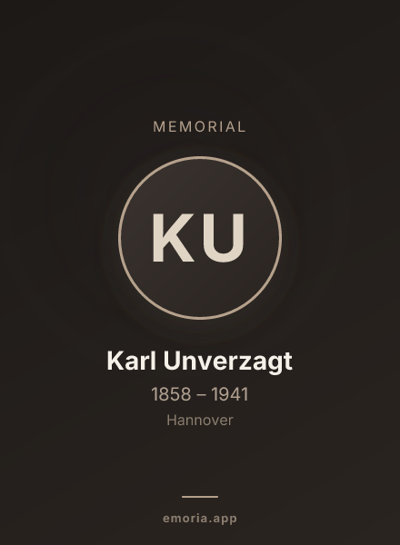 Memorial portrait of Karl Unverzagt