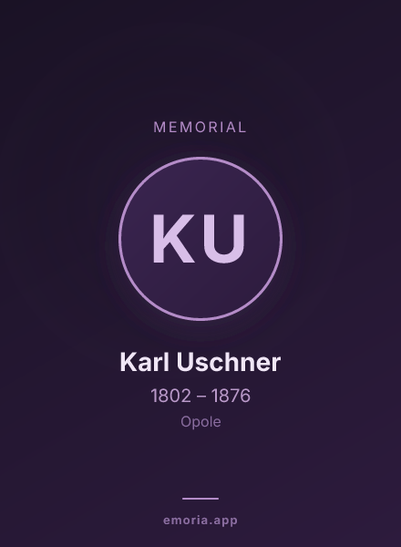 Memorial portrait of Karl Uschner