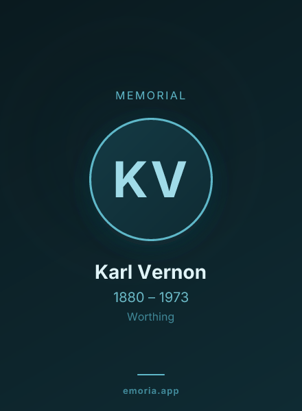 Memorial portrait of Karl Vernon