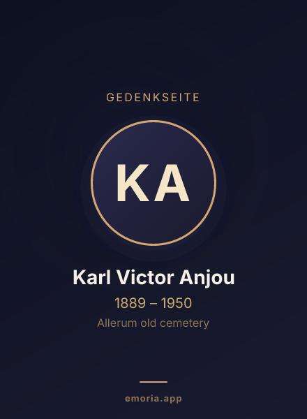Gedenkportrait von Karl Victor Anjou