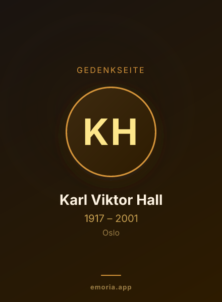 Gedenkportrait von Karl Viktor Hall