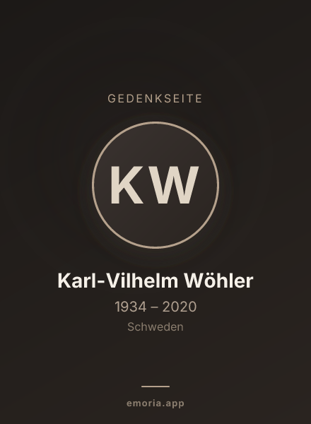 Gedenkportrait von Karl-Vilhelm Wöhler