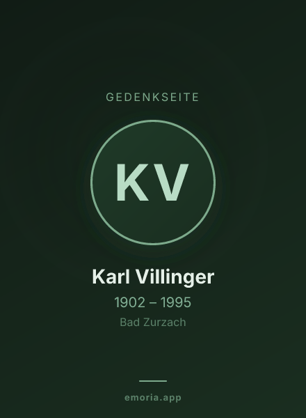 Gedenkportrait von Karl Villinger