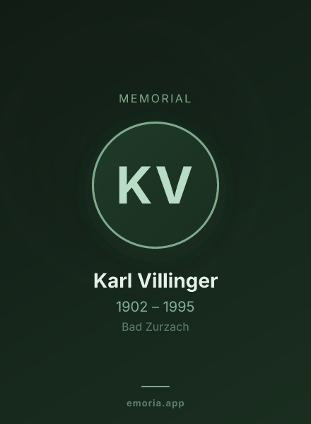 Memorial portrait of Karl Villinger