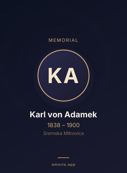 Memorial portrait of Karl von Adamek