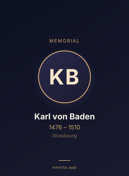 Memorial portrait of Karl von Baden