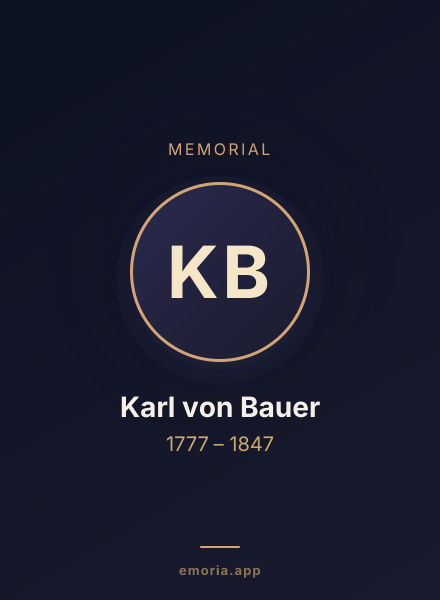 Memorial portrait of Karl von Bauer