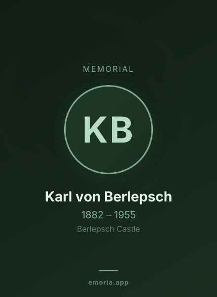 Memorial portrait of Karl von Berlepsch