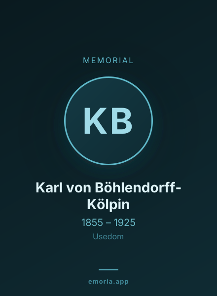 Memorial portrait of Karl von Böhlendorff-Kölpin