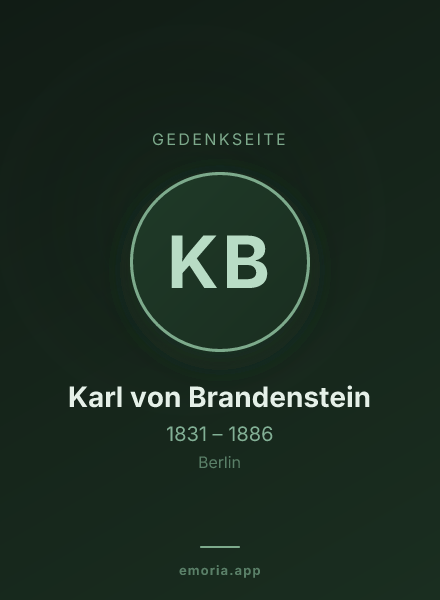 Gedenkportrait von Karl von Brandenstein