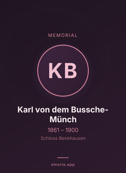 Memorial portrait of Karl von dem Bussche-Münch