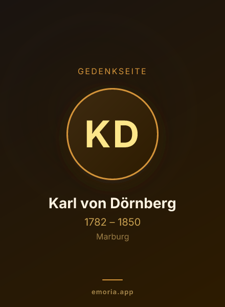Gedenkportrait von Karl von Dörnberg