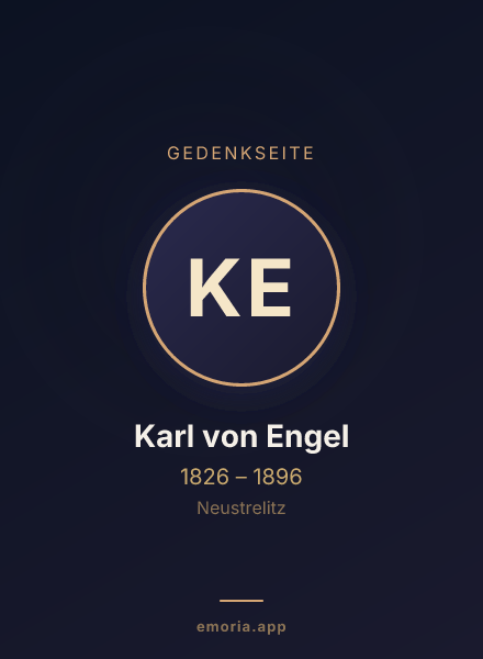 Gedenkportrait von Karl von Engel