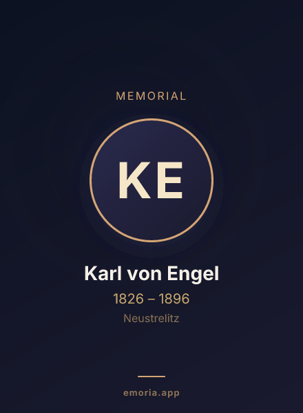 Memorial portrait of Karl von Engel