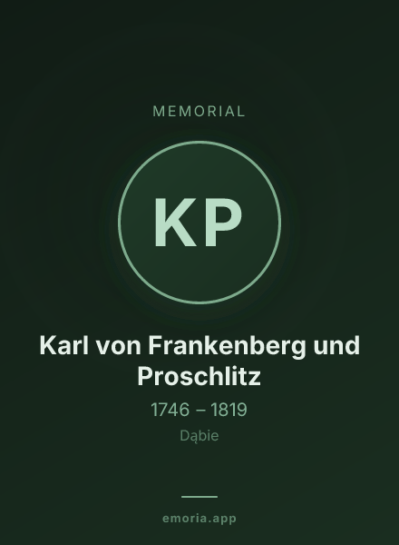 Memorial portrait of Karl von Frankenberg und Proschlitz