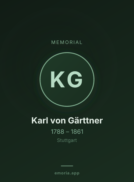 Memorial portrait of Karl von Gärttner