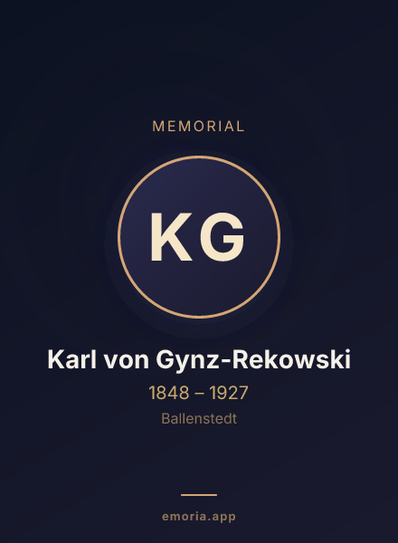 Memorial portrait of Karl von Gynz-Rekowski