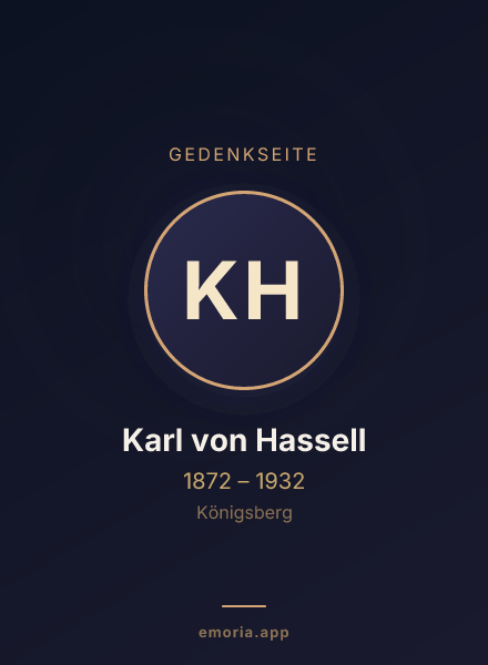 Gedenkportrait von Karl von Hassell