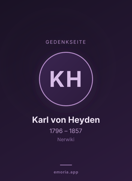 Gedenkportrait von Karl von Heyden