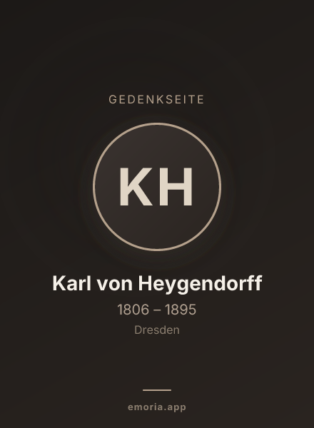 Gedenkportrait von Karl von Heygendorff