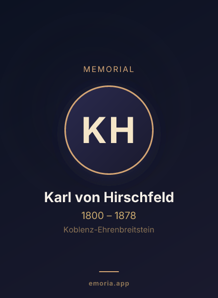 Memorial portrait of Karl von Hirschfeld