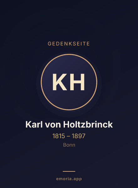 Gedenkportrait von Karl von Holtzbrinck