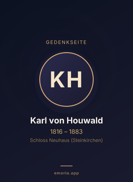 Gedenkportrait von Karl von Houwald