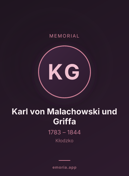 Memorial portrait of Karl von Malachowski und Griffa