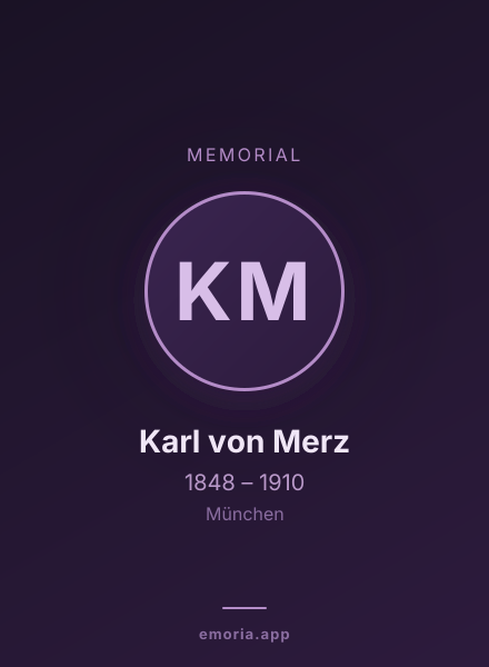 Memorial portrait of Karl von Merz