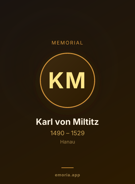 Memorial portrait of Karl von Miltitz