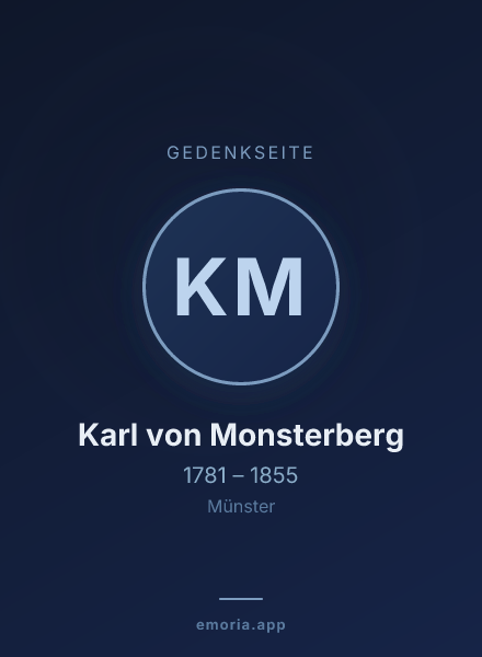 Gedenkportrait von Karl von Monsterberg