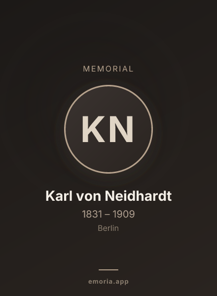 Memorial portrait of Karl von Neidhardt