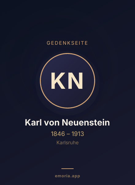 Gedenkportrait von Karl von Neuenstein