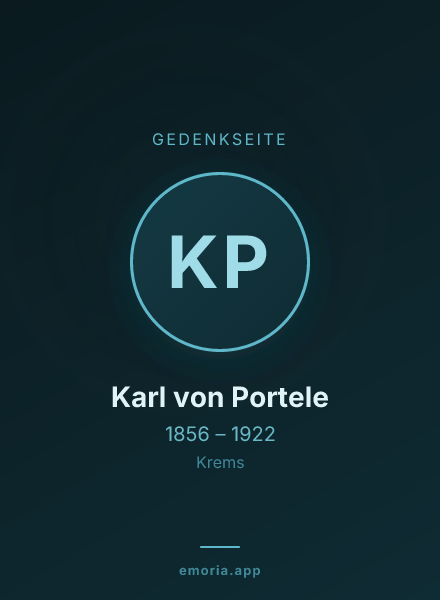 Gedenkportrait von Karl von Portele
