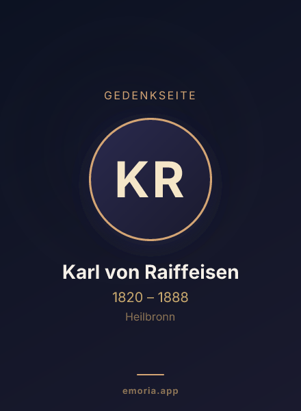Gedenkportrait von Karl von Raiffeisen