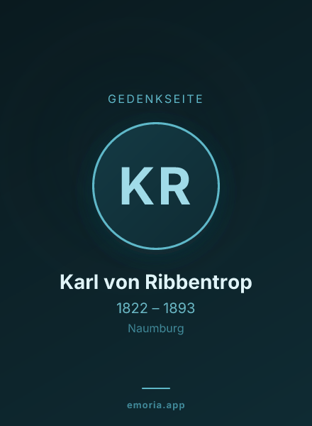 Gedenkportrait von Karl von Ribbentrop