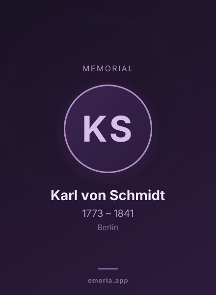 Memorial portrait of Karl von Schmidt