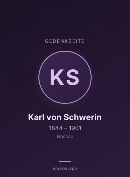Gedenkportrait von Karl von Schwerin