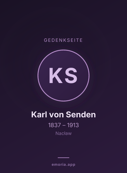 Gedenkportrait von Karl von Senden