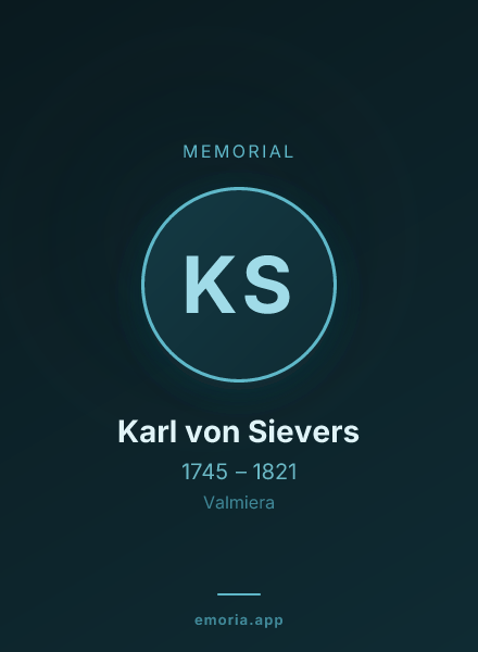 Memorial portrait of Karl von Sievers