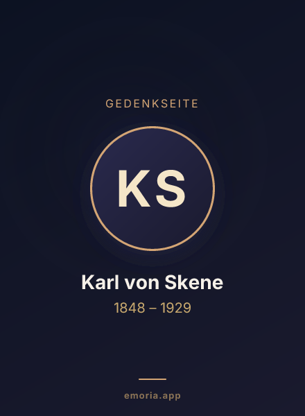 Gedenkportrait von Karl von Skene