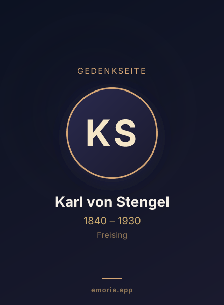 Gedenkportrait von Karl von Stengel