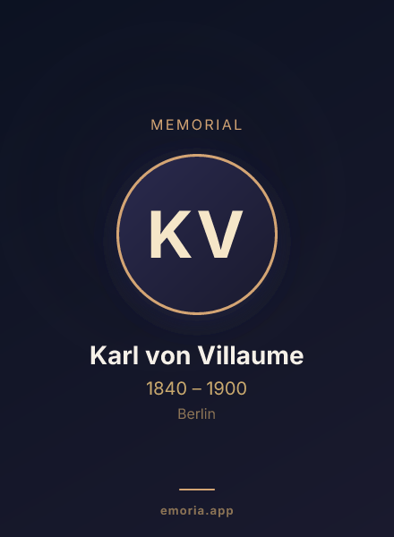 Memorial portrait of Karl von Villaume
