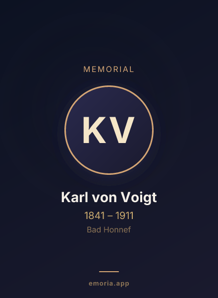 Memorial portrait of Karl von Voigt