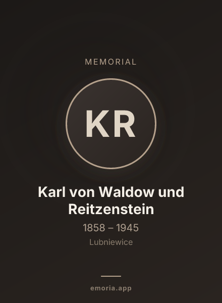 Memorial portrait of Karl von Waldow und Reitzenstein