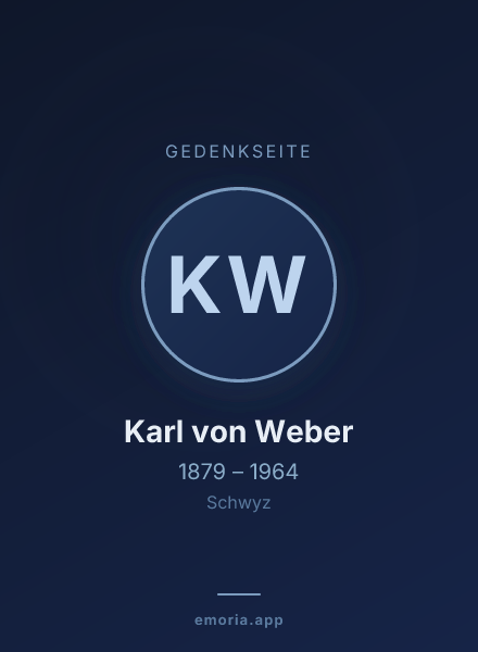 Gedenkportrait von Karl von Weber