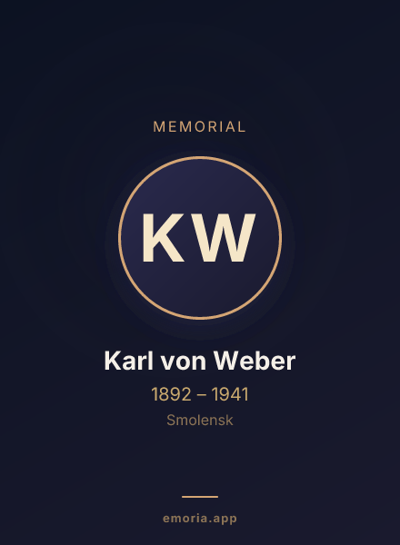 Memorial portrait of Karl von Weber